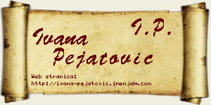 Ivana Pejatović vizit kartica